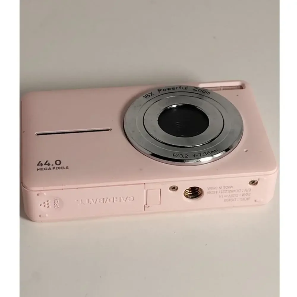 Jectse Digital Camera Soft Pink 44.0 MP 16X Zoom 1080P HD Video Battery Charger